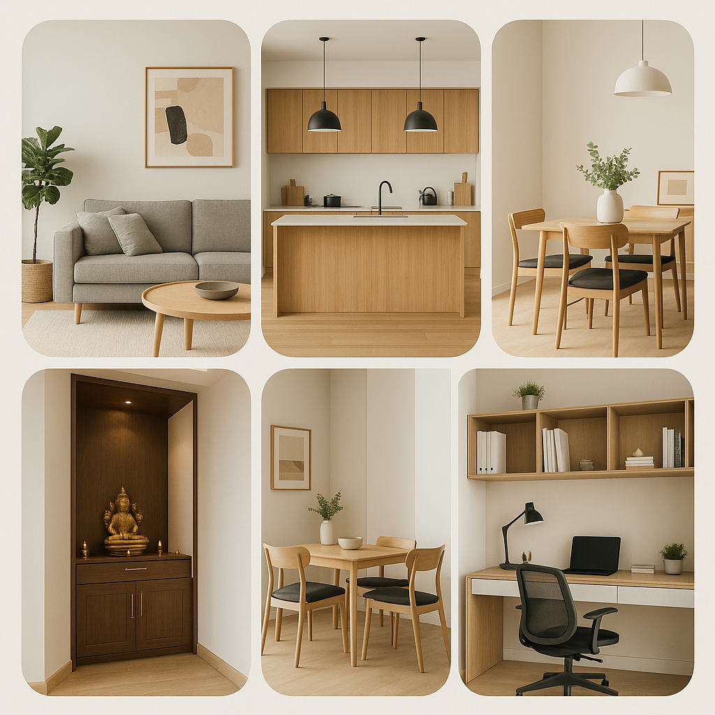 Collection of interiors collage